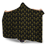 Religious Cross Pattern Print Hooded Blanket