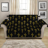 Religious Cross Pattern Print Loveseat Protector