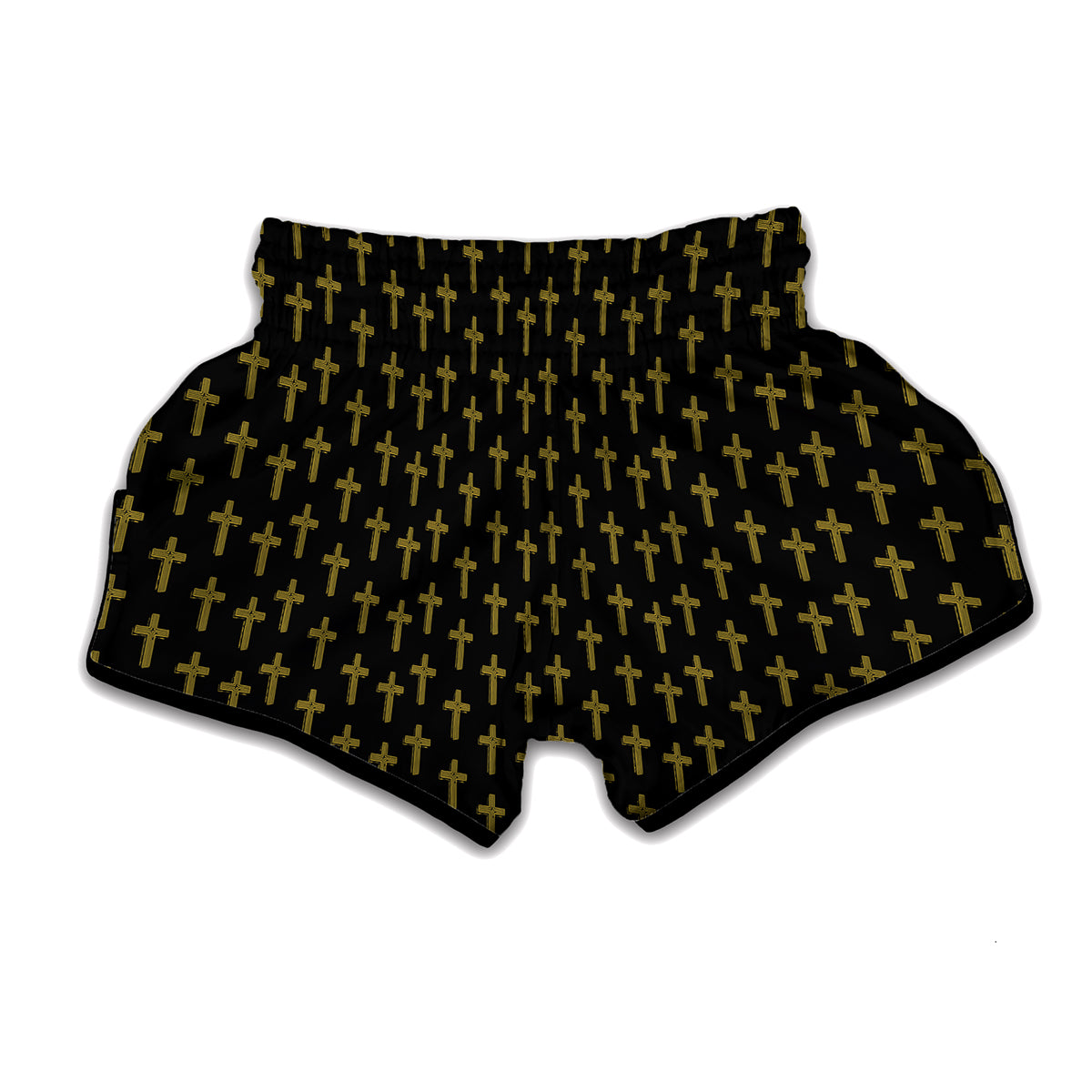 Religious Cross Pattern Print Muay Thai Boxing Shorts