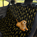 Religious Cross Pattern Print Pet Car Back Seat Cover