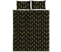 Religious Cross Pattern Print Quilt Bed Set
