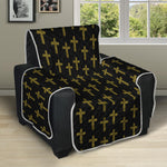 Religious Cross Pattern Print Recliner Protector