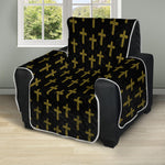 Religious Cross Pattern Print Recliner Protector