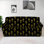 Religious Cross Pattern Print Sofa Cover