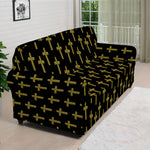 Religious Cross Pattern Print Sofa Cover