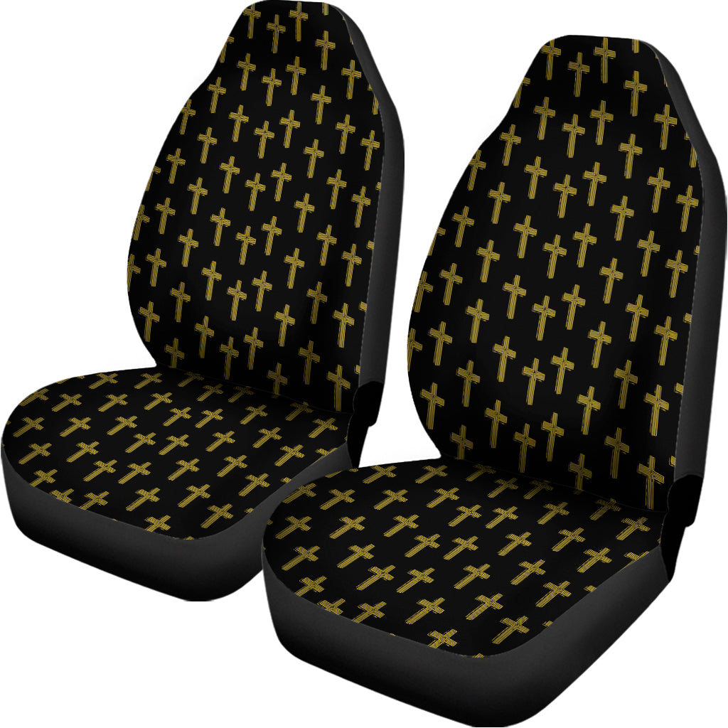 Religious Cross Pattern Print Universal Fit Car Seat Covers