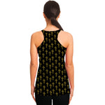 Religious Cross Pattern Print Women's Racerback Tank Top