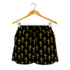 Religious Cross Pattern Print Women's Shorts