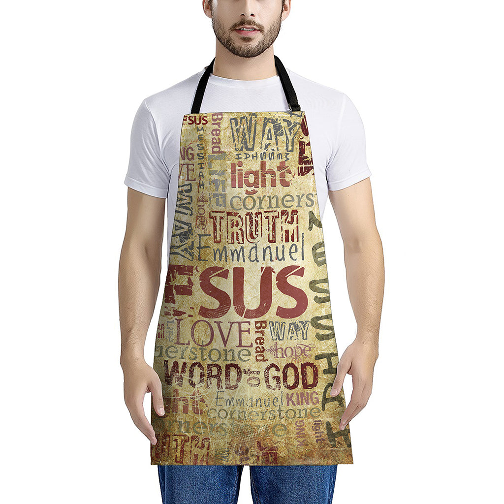 Religious Word Of God Print Apron