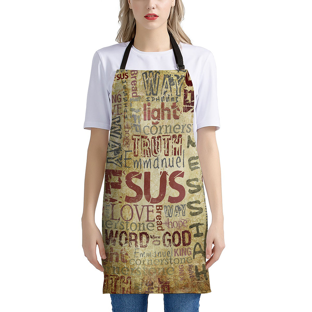 Religious Word Of God Print Apron