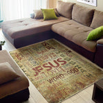 Religious Word Of God Print Area Rug