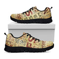Religious Word Of God Print Black Running Shoes