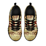 Religious Word Of God Print Black Sneakers