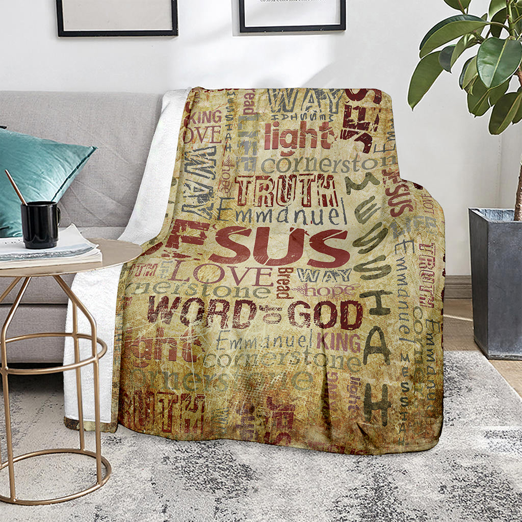 Religious Word Of God Print Blanket