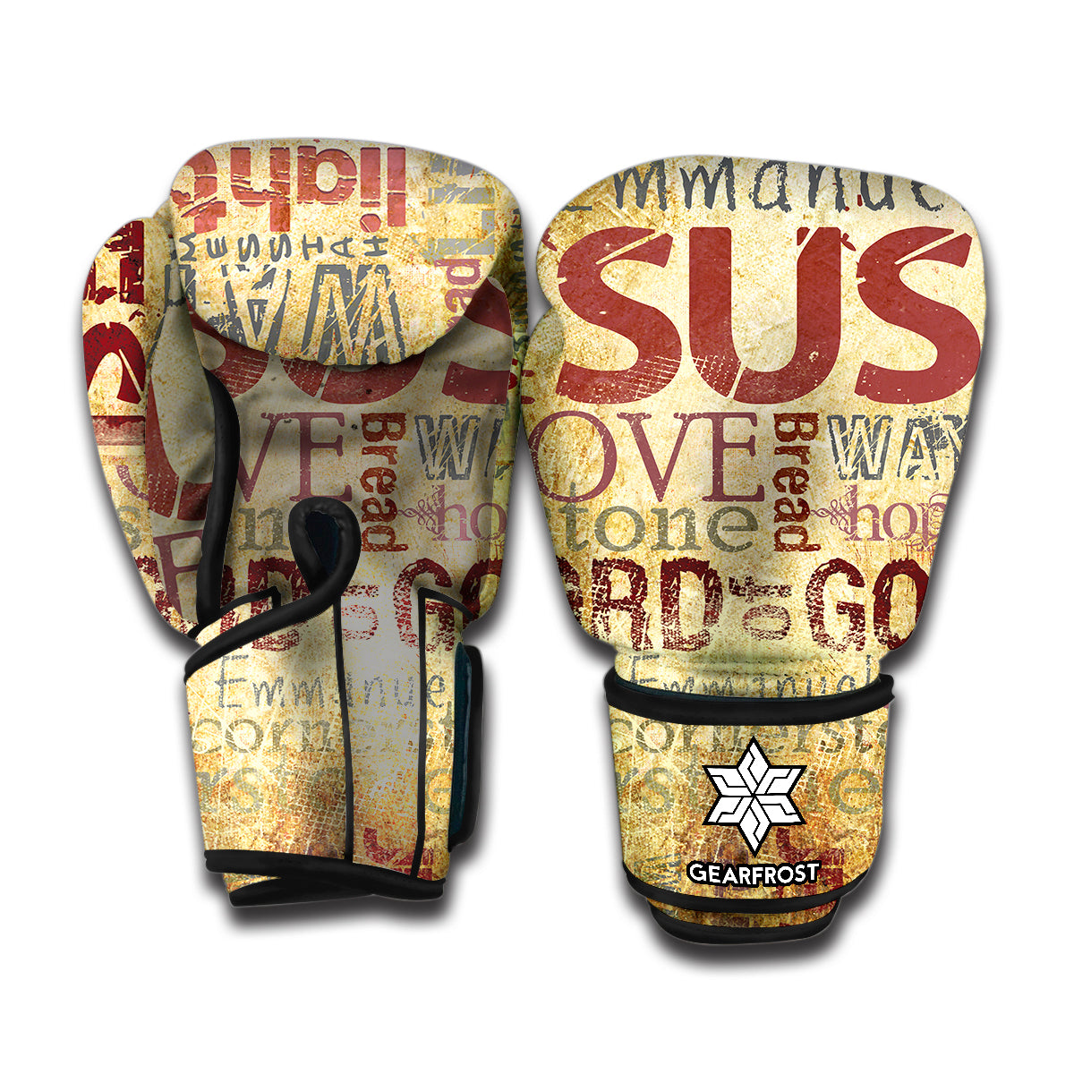 Religious Word Of God Print Boxing Gloves