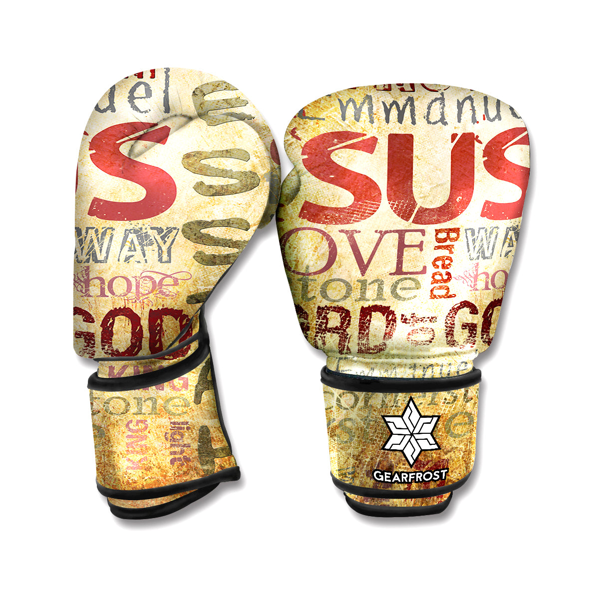 Religious Word Of God Print Boxing Gloves