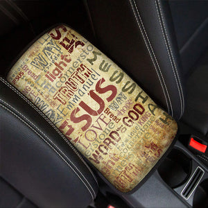 Religious Word Of God Print Car Center Console Cover