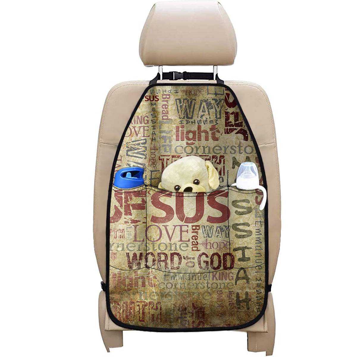 Religious Word Of God Print Car Seat Organizers