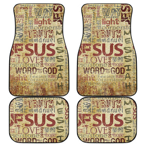 Religious Word Of God Print Front and Back Car Floor Mats