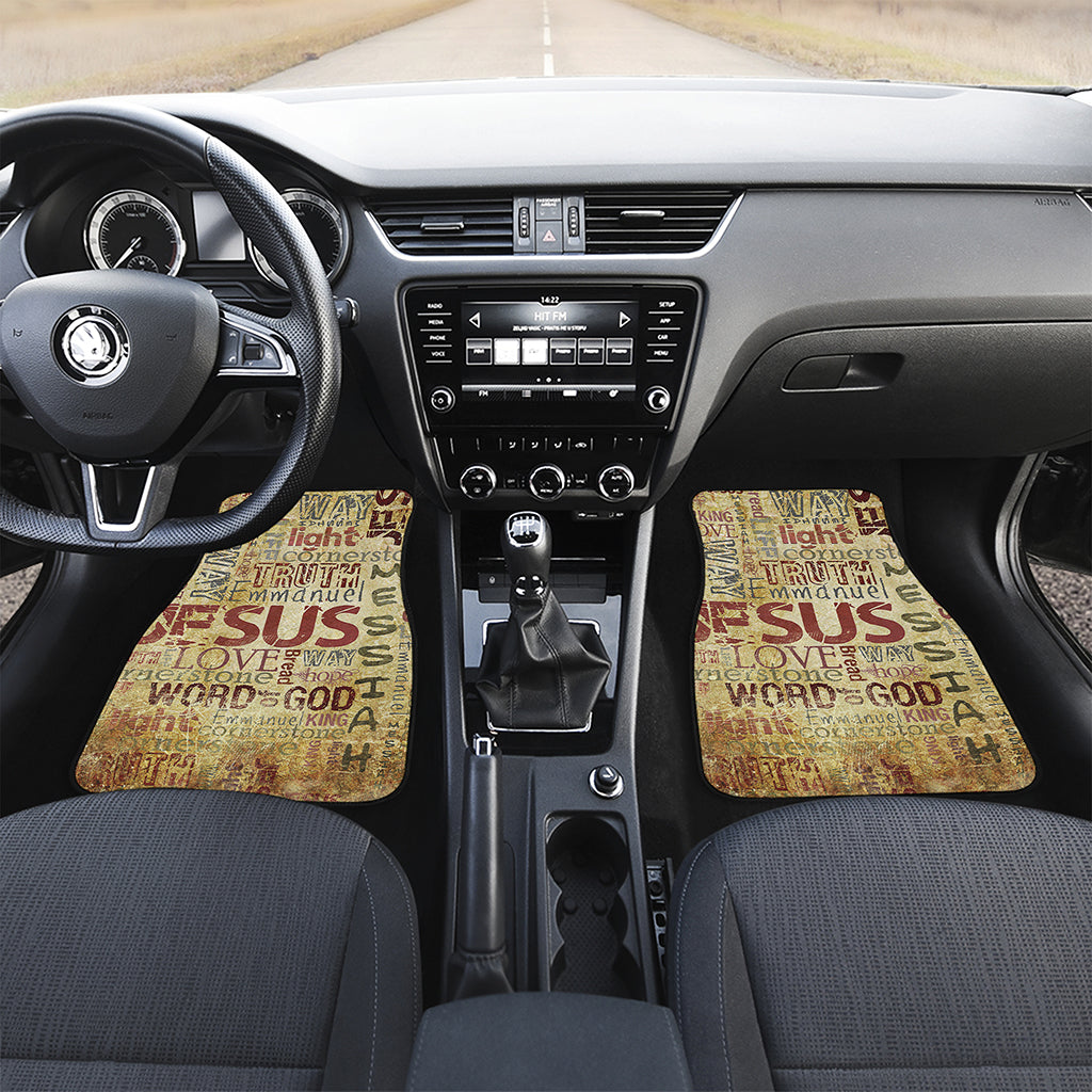 Religious Word Of God Print Front and Back Car Floor Mats