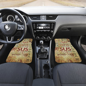 Religious Word Of God Print Front and Back Car Floor Mats