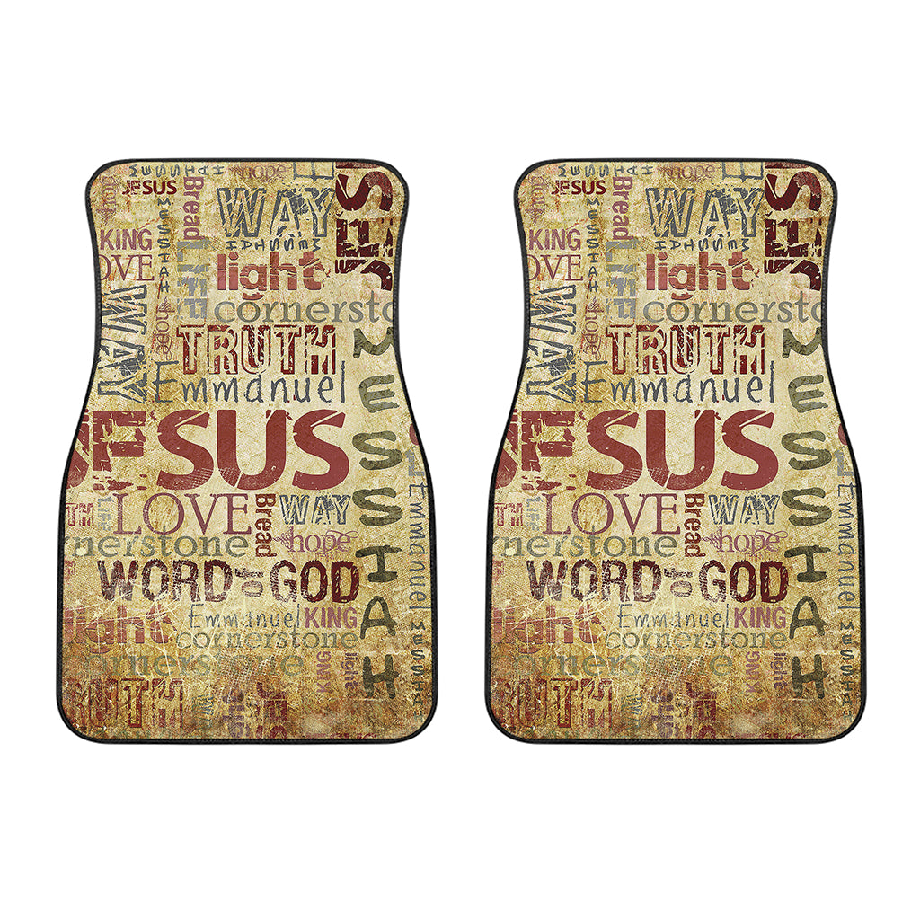 Religious Word Of God Print Front Car Floor Mats