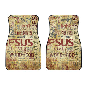 Religious Word Of God Print Front Car Floor Mats