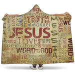Religious Word Of God Print Hooded Blanket