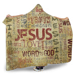 Religious Word Of God Print Hooded Blanket