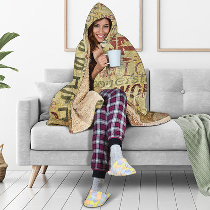Religious Word Of God Print Hooded Blanket