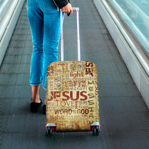 Religious Word Of God Print Luggage Cover