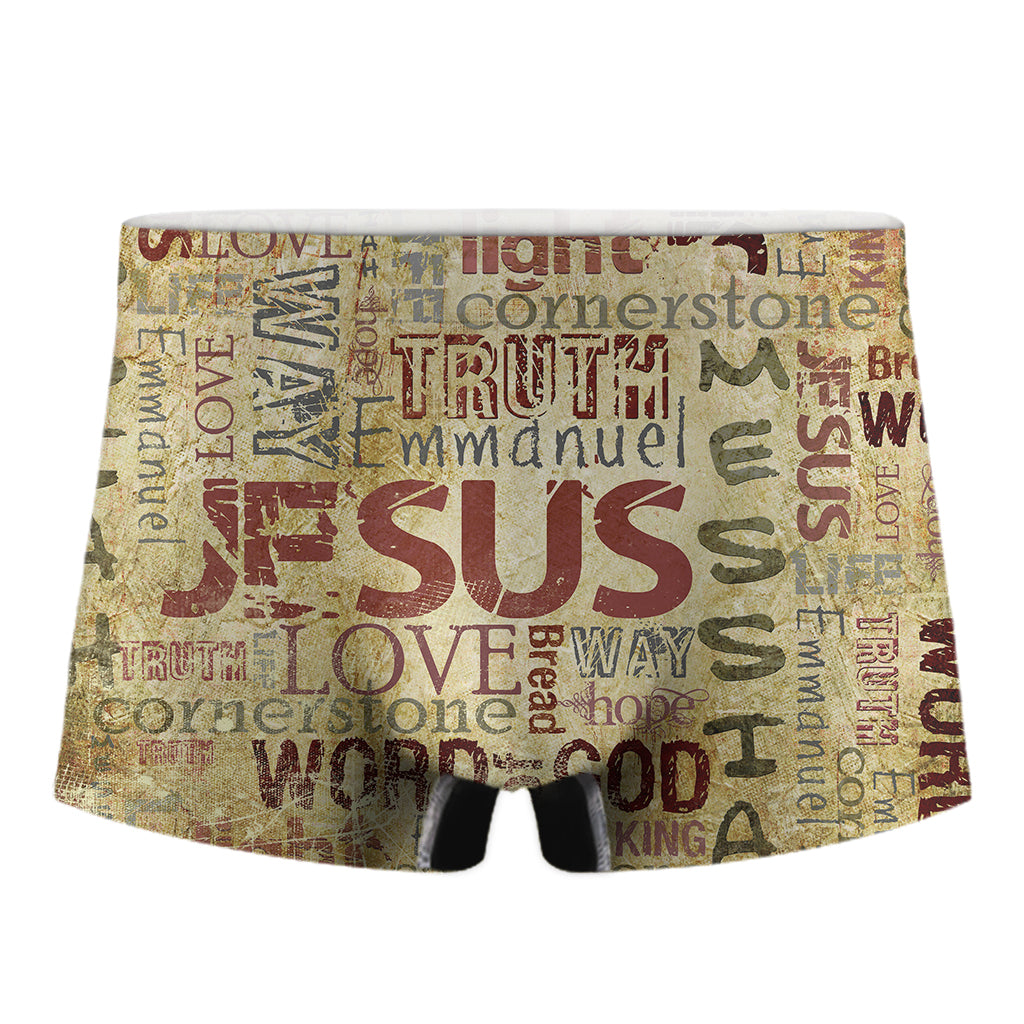 Religious Word Of God Print Men's Boxer Briefs