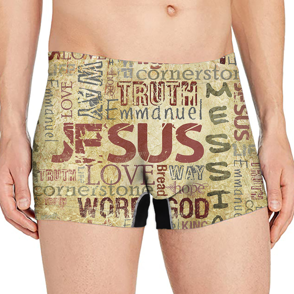 Religious Word Of God Print Men's Boxer Briefs