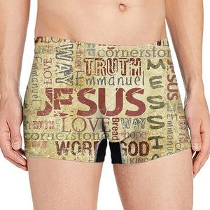 Religious Word Of God Print Men's Boxer Briefs