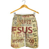 Religious Word Of God Print Men's Shorts