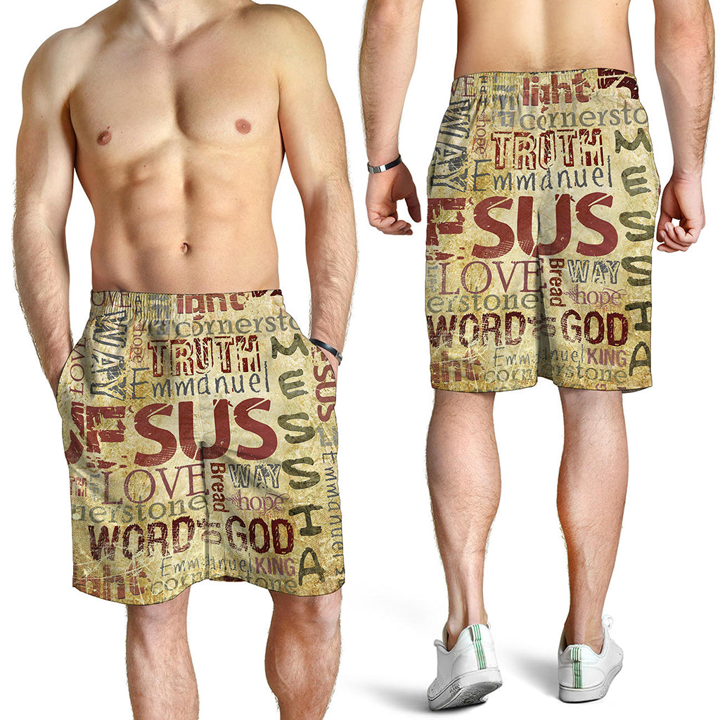 Religious Word Of God Print Men's Shorts