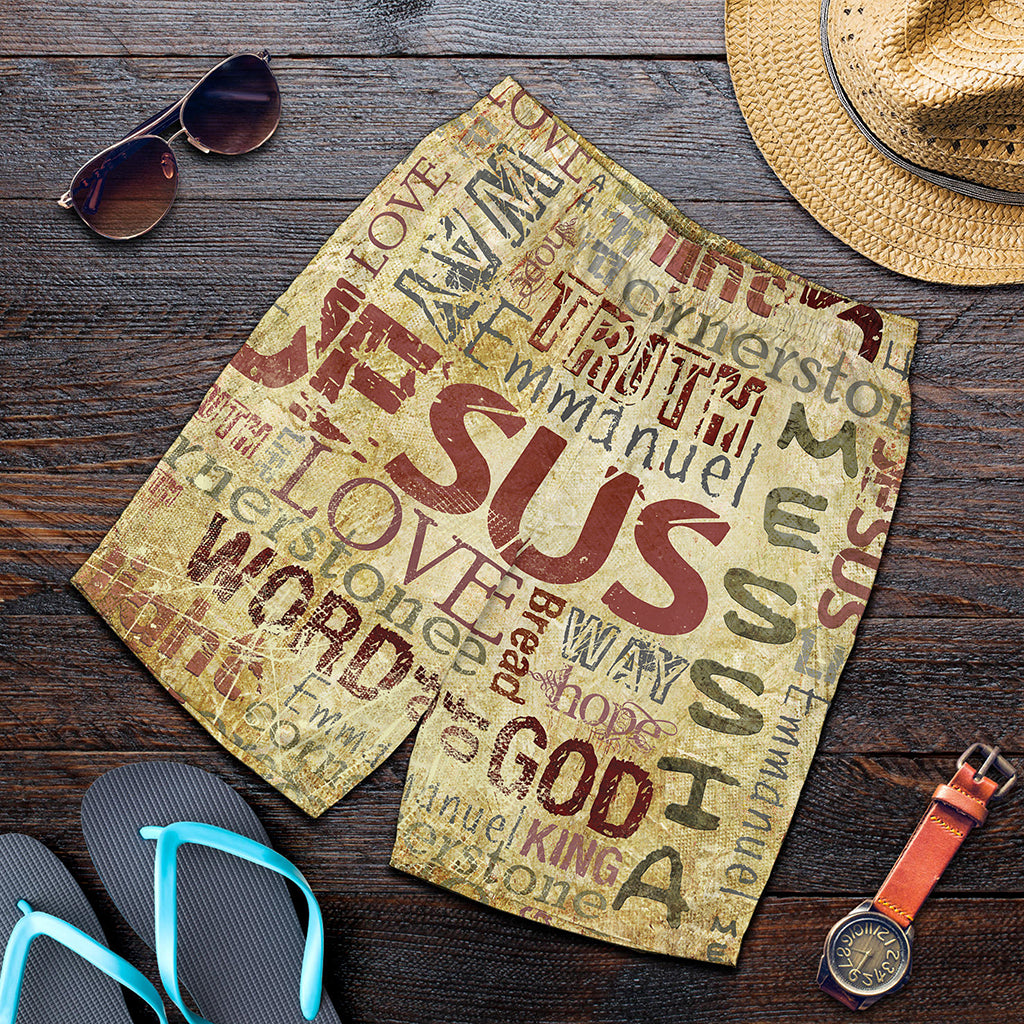 Religious Word Of God Print Men's Shorts