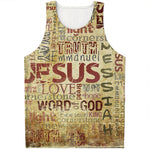 Religious Word Of God Print Men's Tank Top