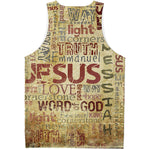 Religious Word Of God Print Men's Tank Top