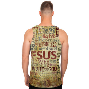 Religious Word Of God Print Men's Tank Top