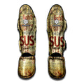 Religious Word Of God Print Muay Thai Shin Guards