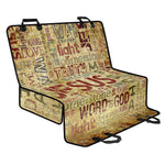 Religious Word Of God Print Pet Car Back Seat Cover