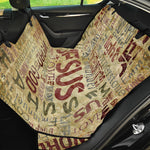 Religious Word Of God Print Pet Car Back Seat Cover