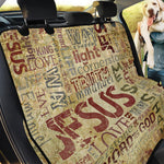 Religious Word Of God Print Pet Car Back Seat Cover