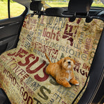 Religious Word Of God Print Pet Car Back Seat Cover