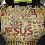 Religious Word Of God Print Pet Car Back Seat Cover