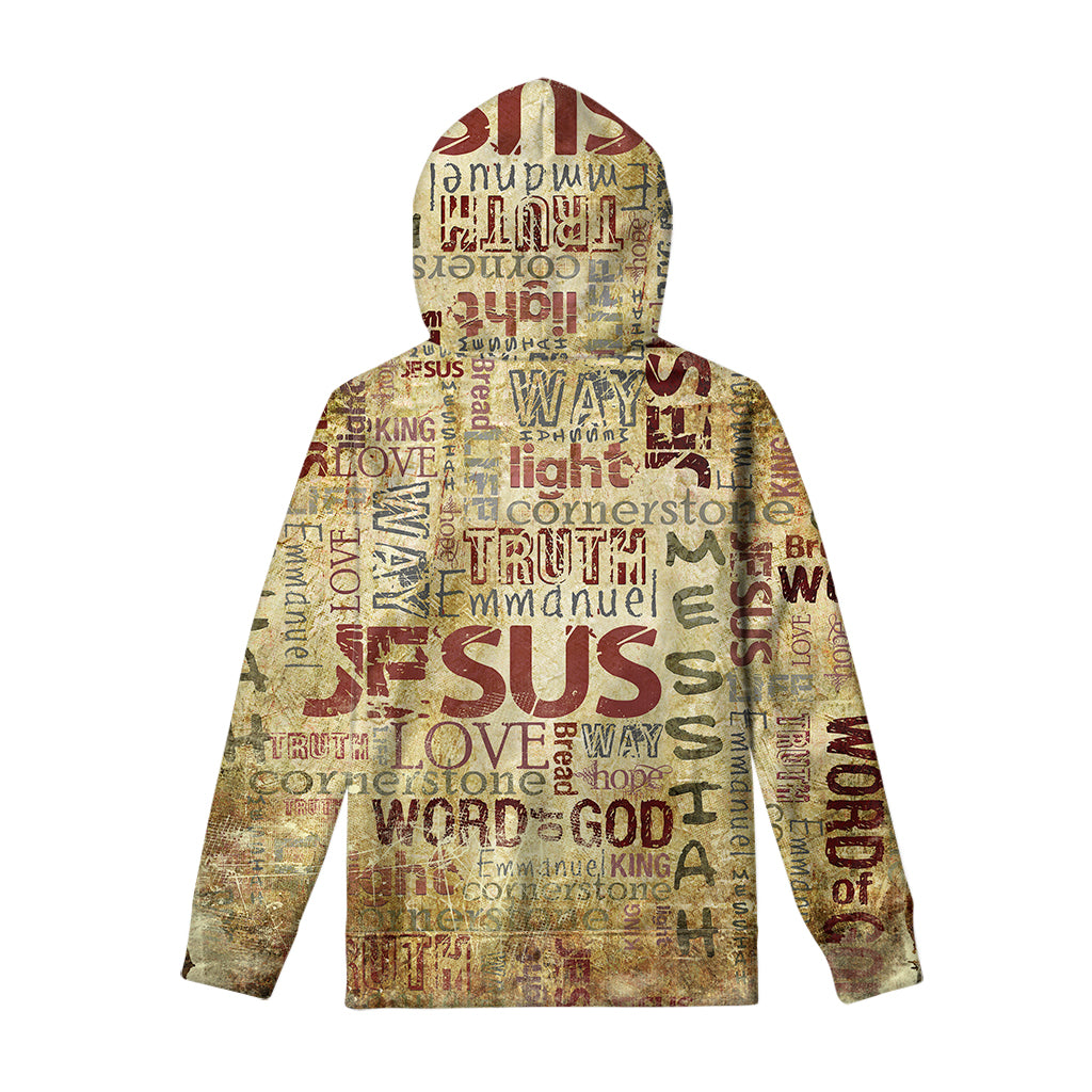 Religious Word Of God Print Pullover Hoodie