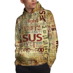 Religious Word Of God Print Pullover Hoodie