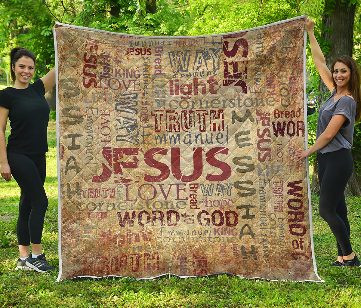 Religious Word Of God Print Quilt