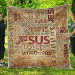 Religious Word Of God Print Quilt